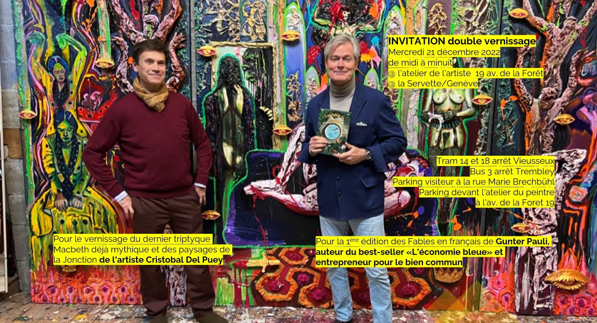 Veillée de Noël avec le peintre Cristobal Del Puey et l’auteur Gunter Pauli